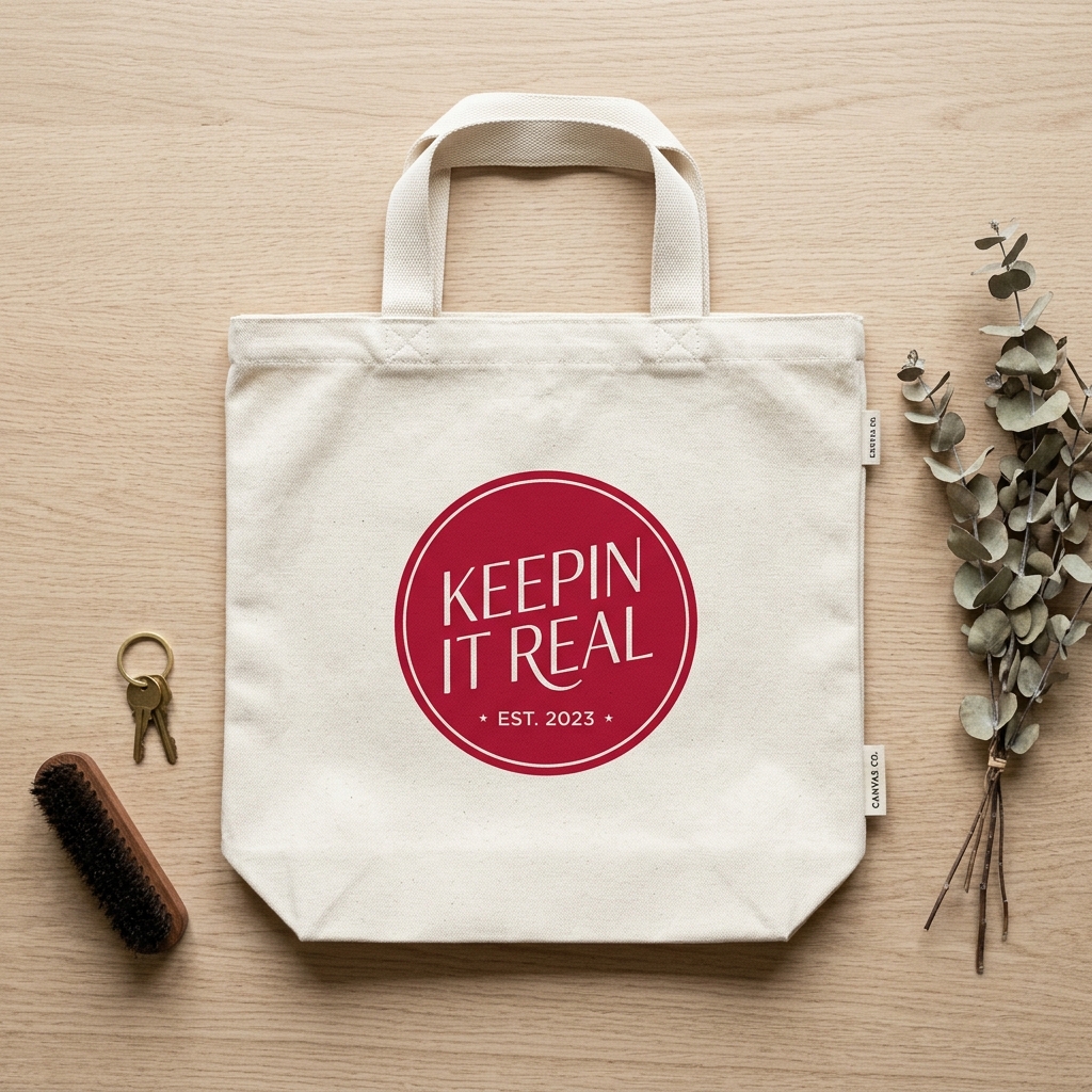 Keepin It Real Canvas Outreach Tote Bag